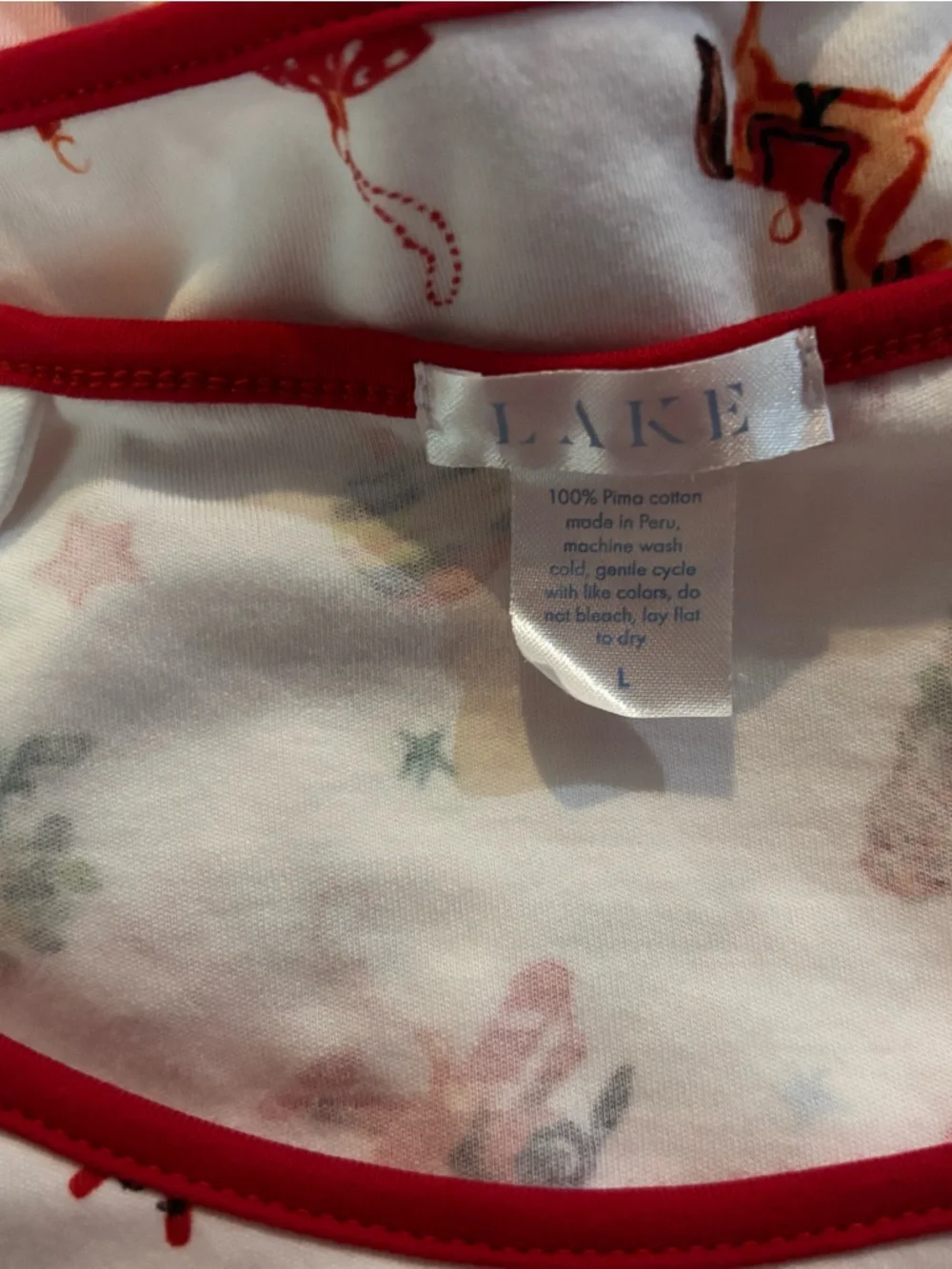 Women’s LAKE size L, 3 pair of pajamas. Holiday-Print, KS Lips and Orange stripe - Picture 4 of 6